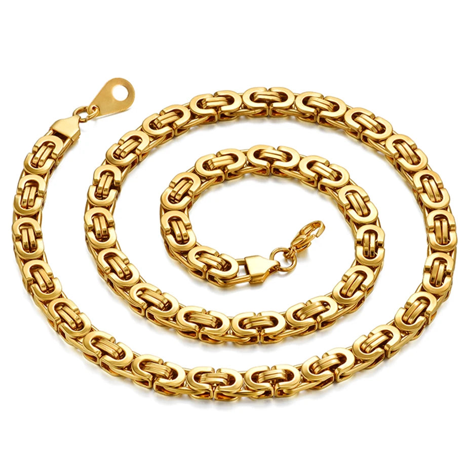 Metal Hiphop Geometric Color Necklace Party