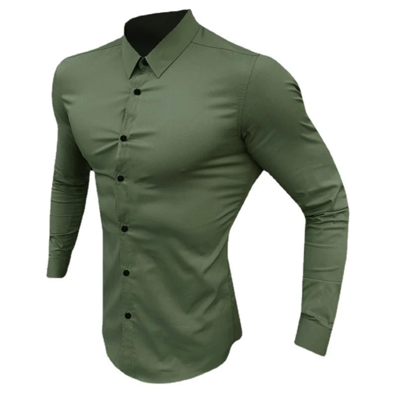 Modern Solid Dress Shirt