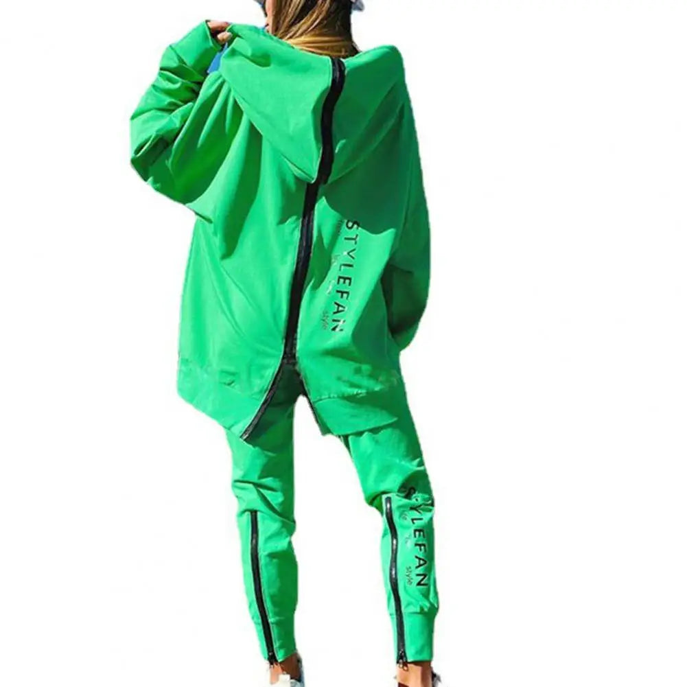 Women Two-Piece Letter Print Hooded Tracksuit