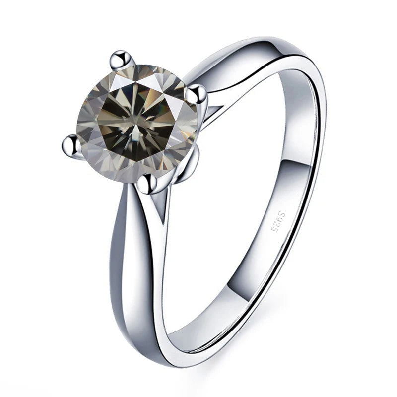 Round Moissanite Band Ring