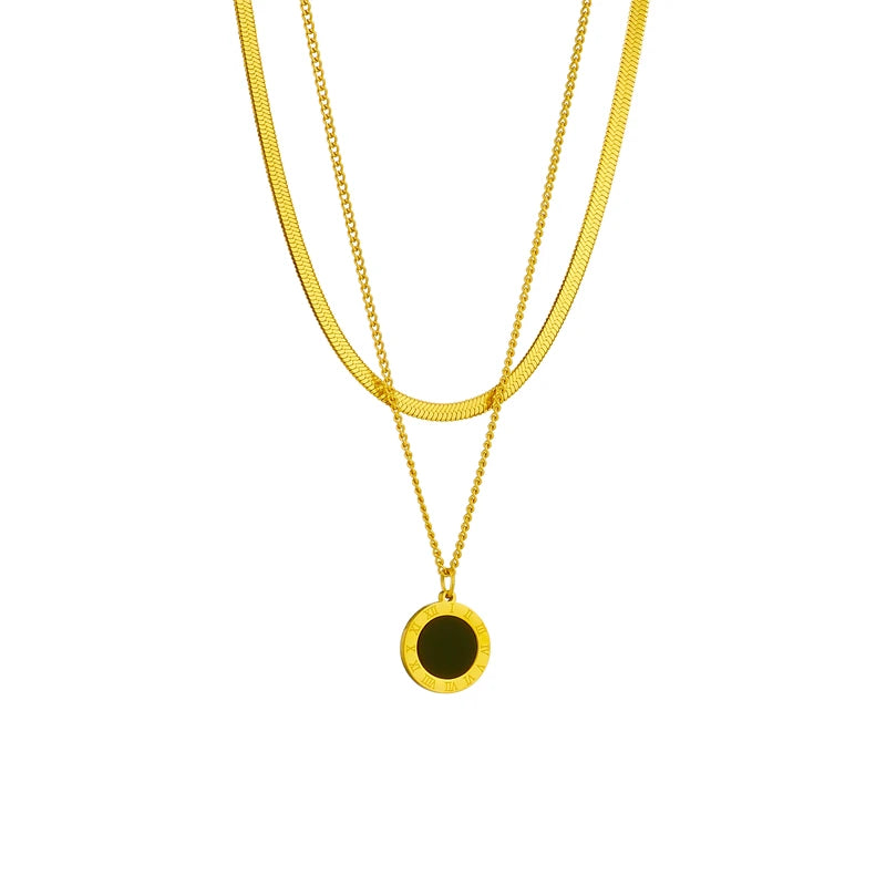 Roman Numeral Pendant Necklace