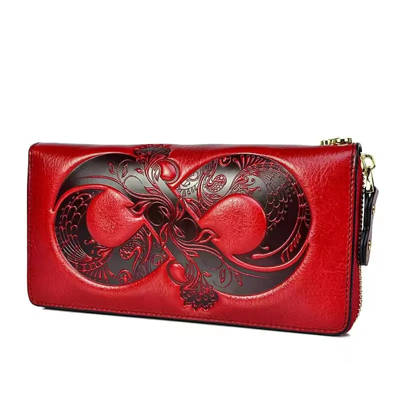Floral Leather Wallet