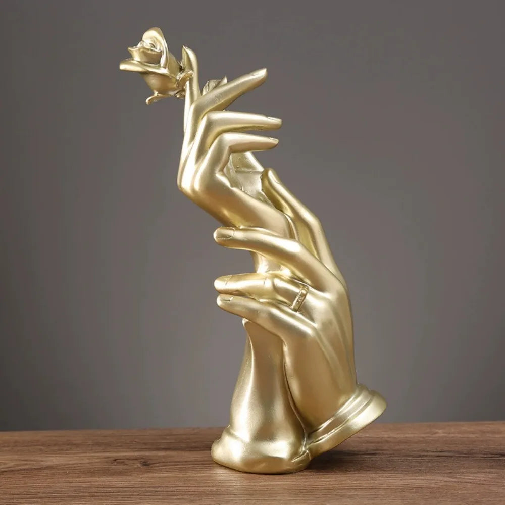Nordic Hand Rose Sculpture