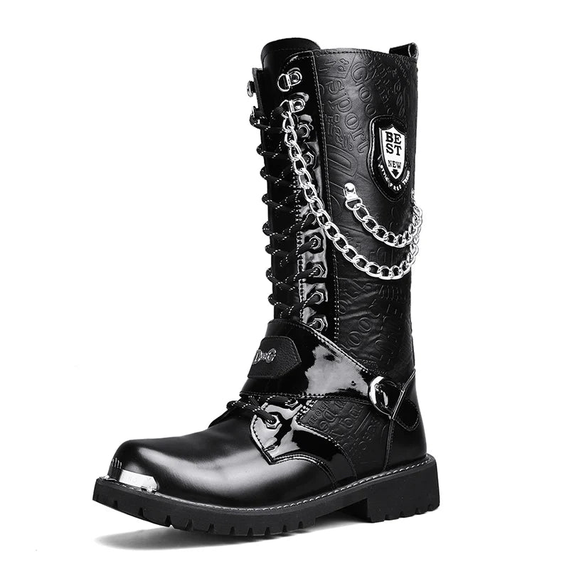 High-Top Cross-Country Motorcycle Boots
