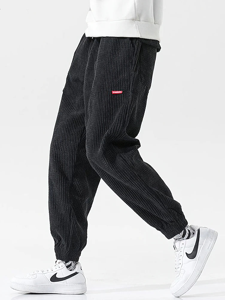 Corduroy baggy joggers