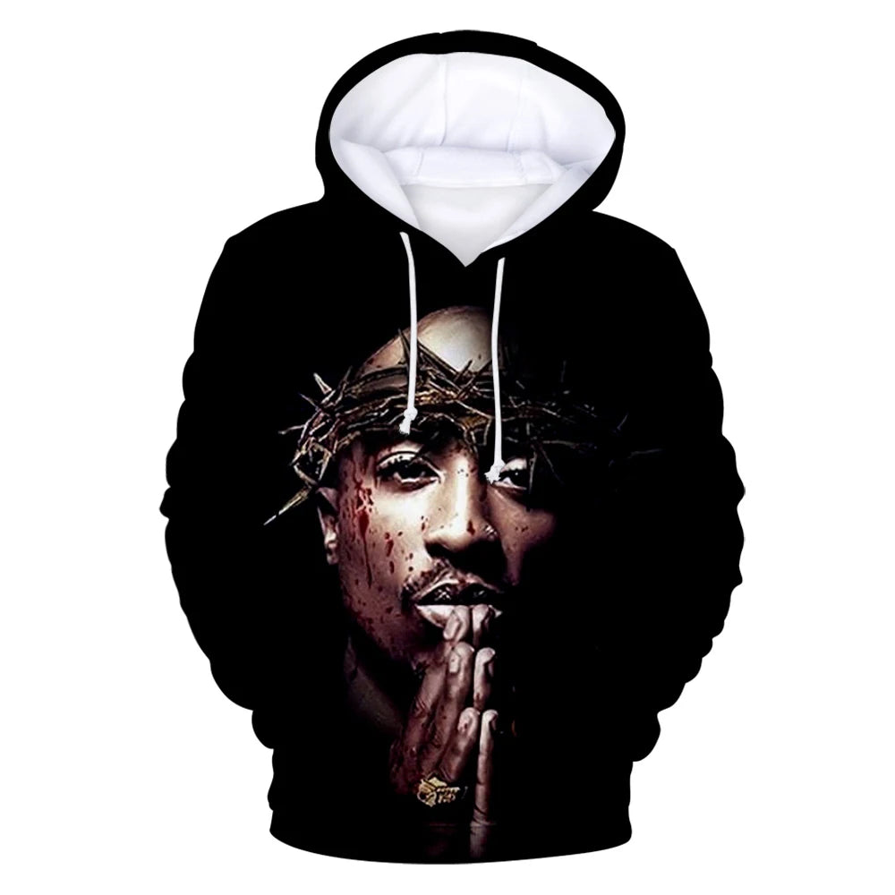 Tupac 3D Print Hoodie