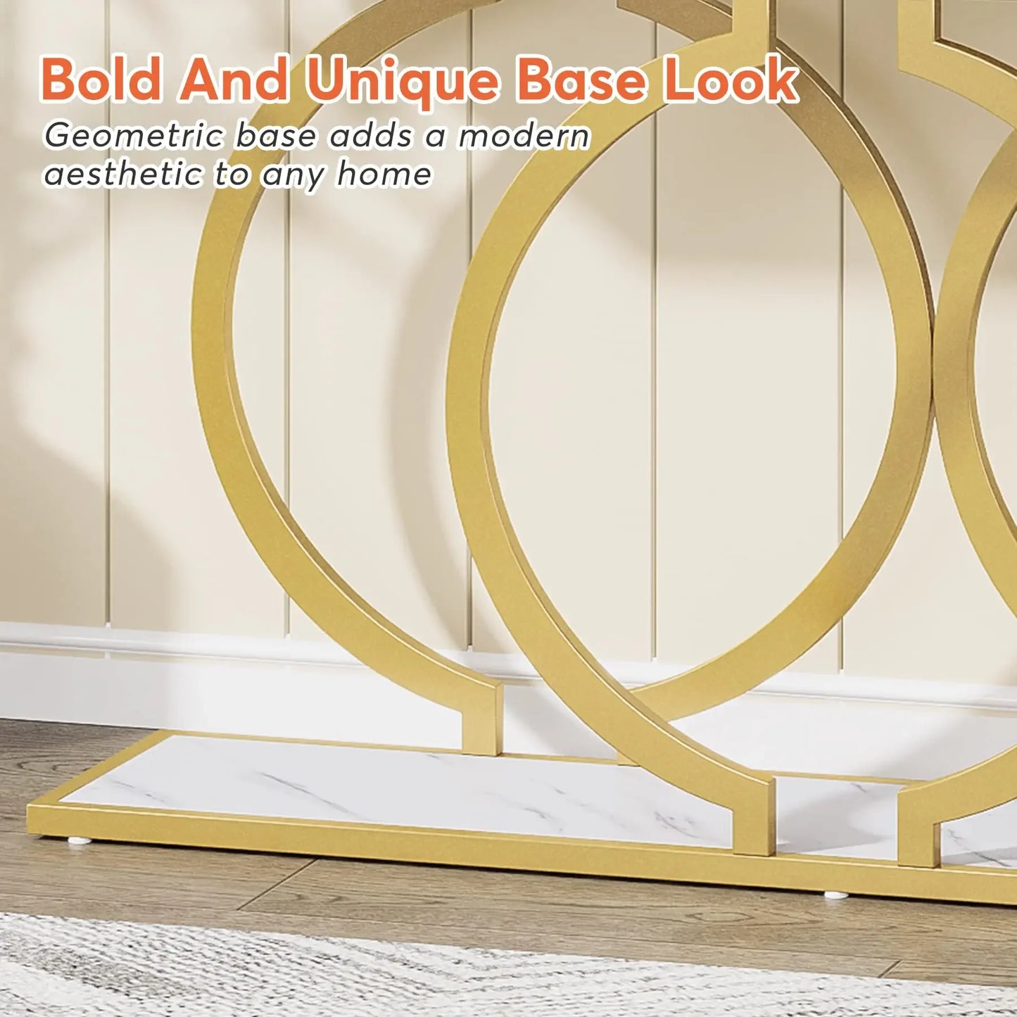 Narrow Gold Entry Table