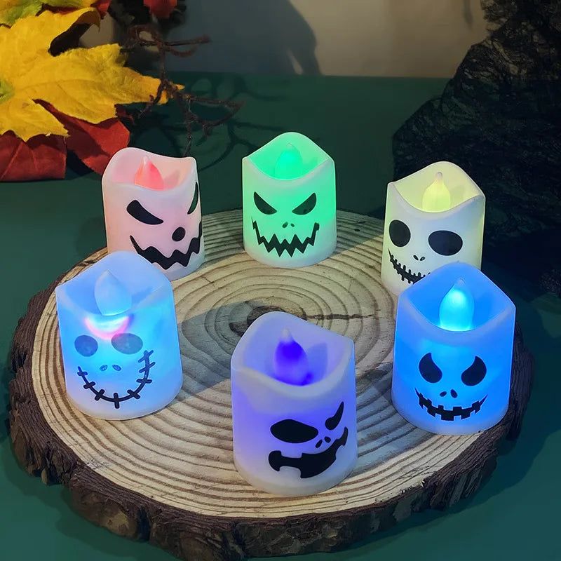 Halloween Led Ghost Pumpkin Candle