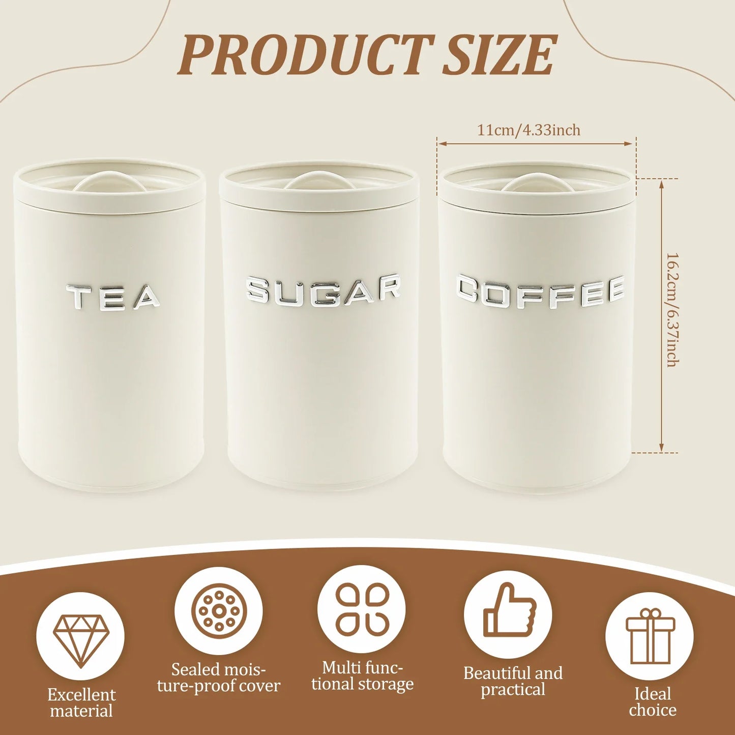 Metal Modern Style Storage Jar