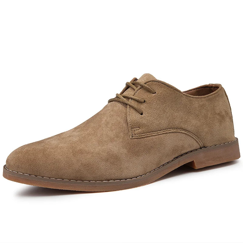 Suede Lace-Up Derby Shoes
