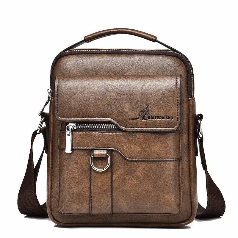 Vintage PU Leather Messenger Bag
