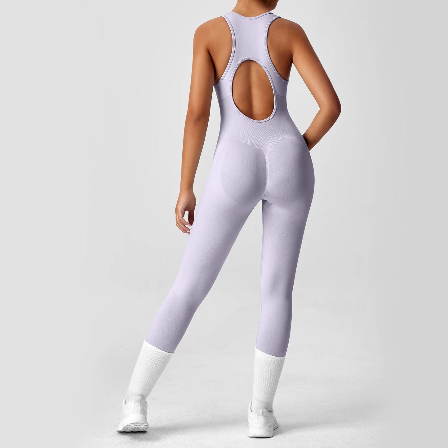 Seamless V-Back Yoga Bodysuit