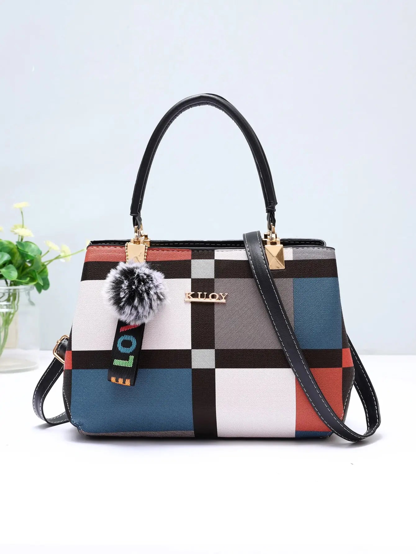Luxury Grid Shoulder Bag