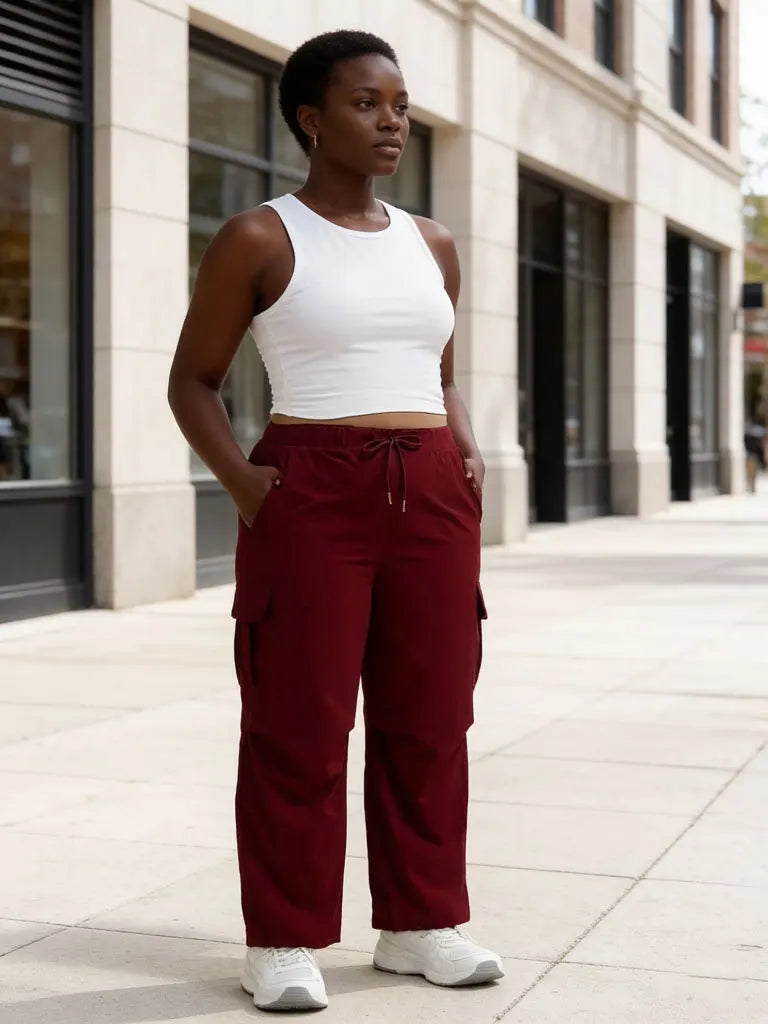 Plus Size Straight Cargo Pants