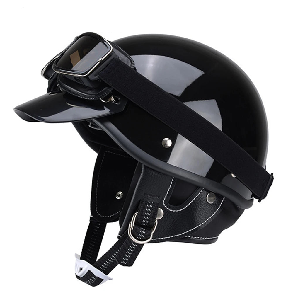 HEROBIKER Open-Face Vintage Scooter Helmet