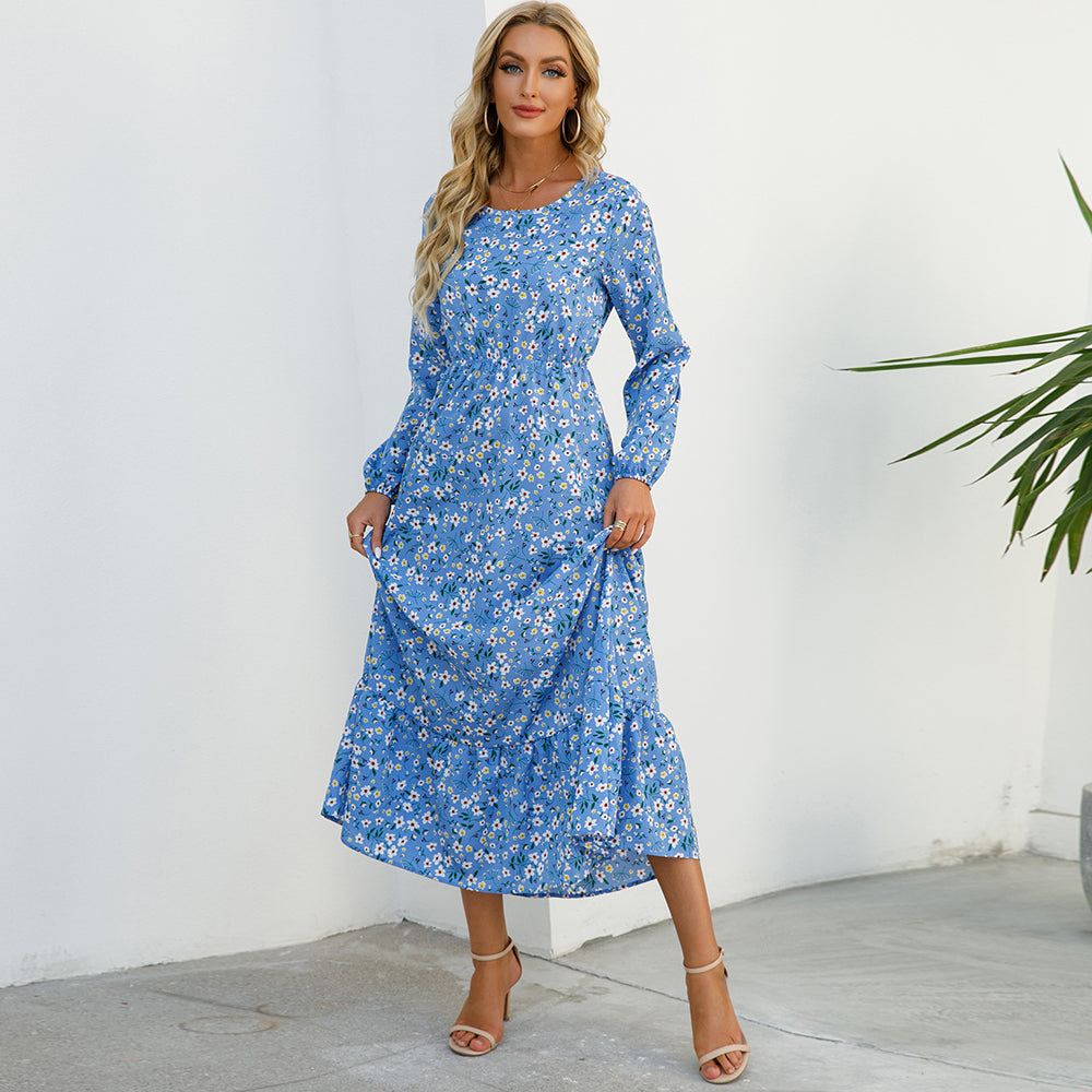 Floral Bohemian Chiffon Maxi Dress