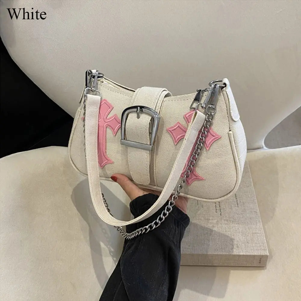 Canvas Metal Buckle Tote