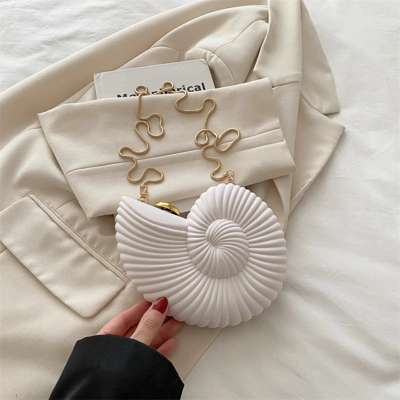 Gold Conch Crossbody Bag