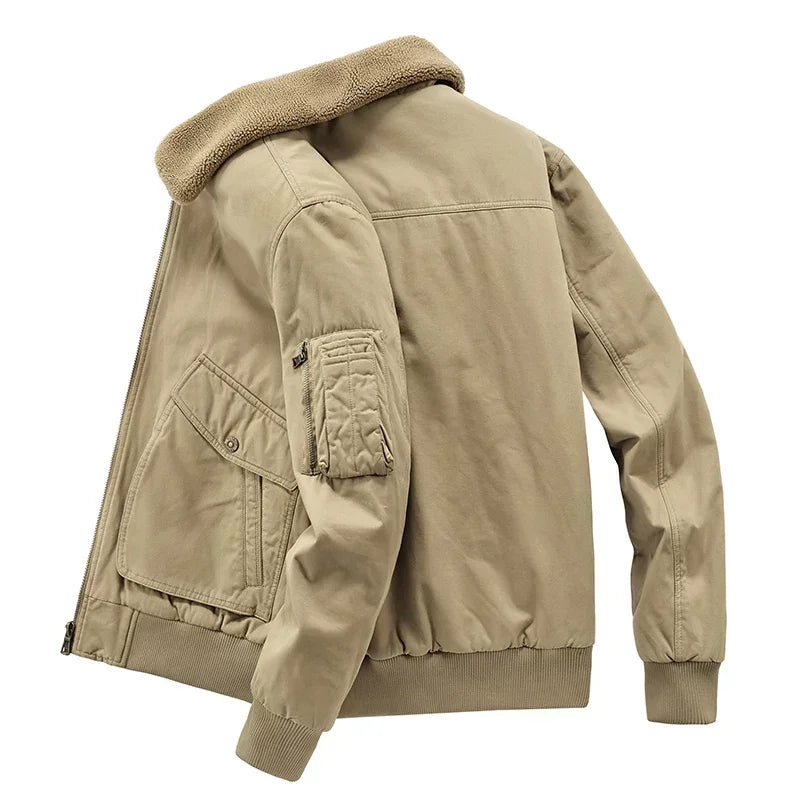 Men's Wool Collar Jacket