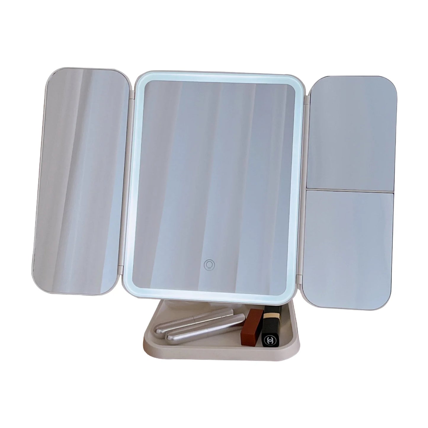 Trifold LED Mirror