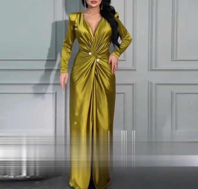 Elegant Autumn Evening Dress