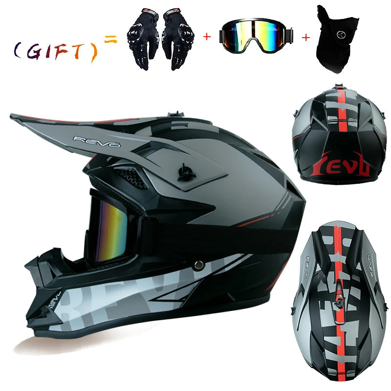 VGV Three-Piece Off-Road Motocross Helmet