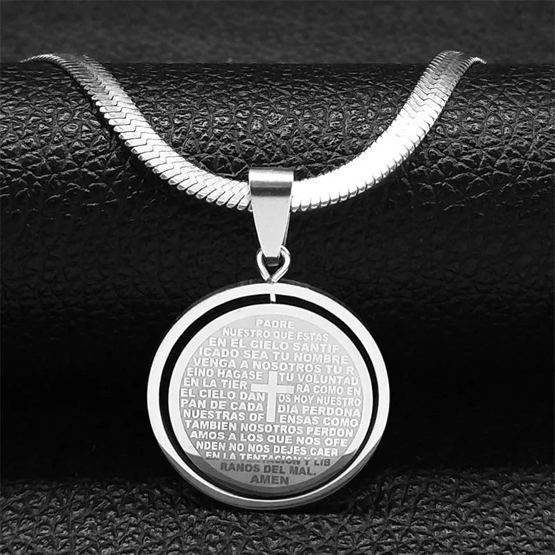 Saint benedict pendant necklace