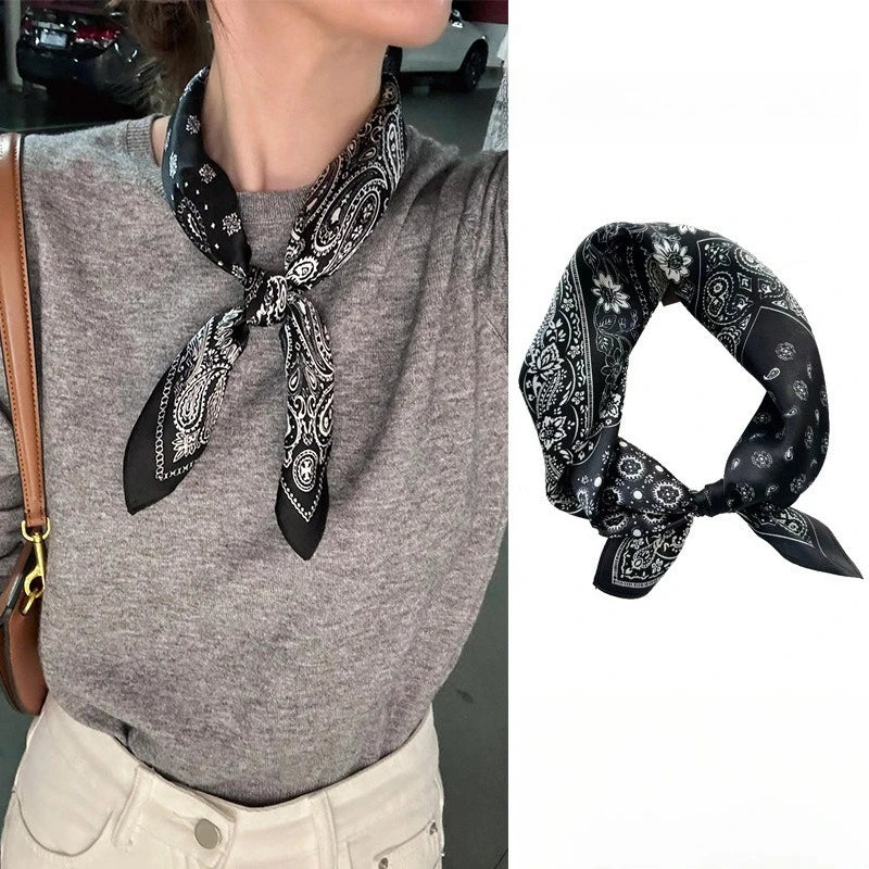 High-End Small Silk Scarf