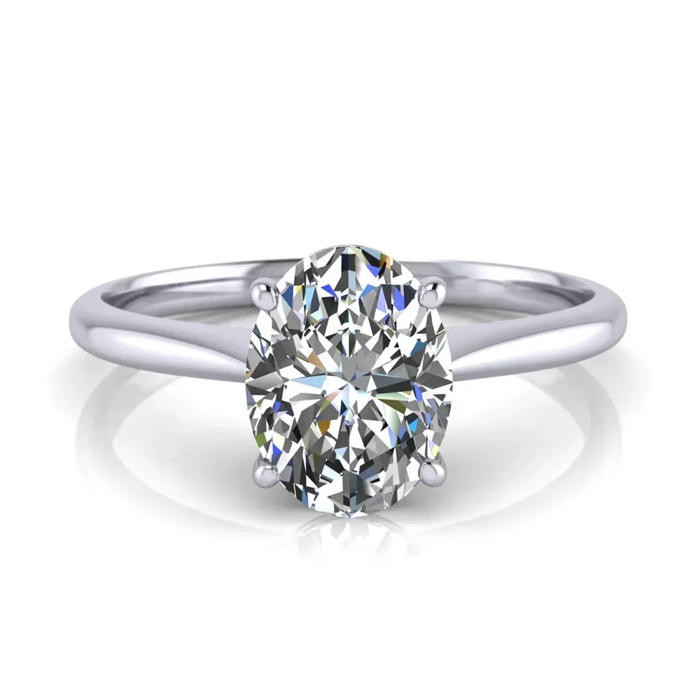 Oval Moissanite Wedding Ring