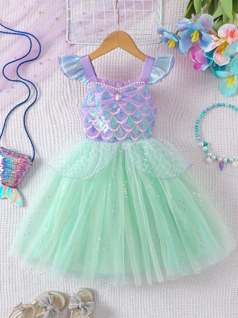 Mermaid Patchwork Sequin Dress