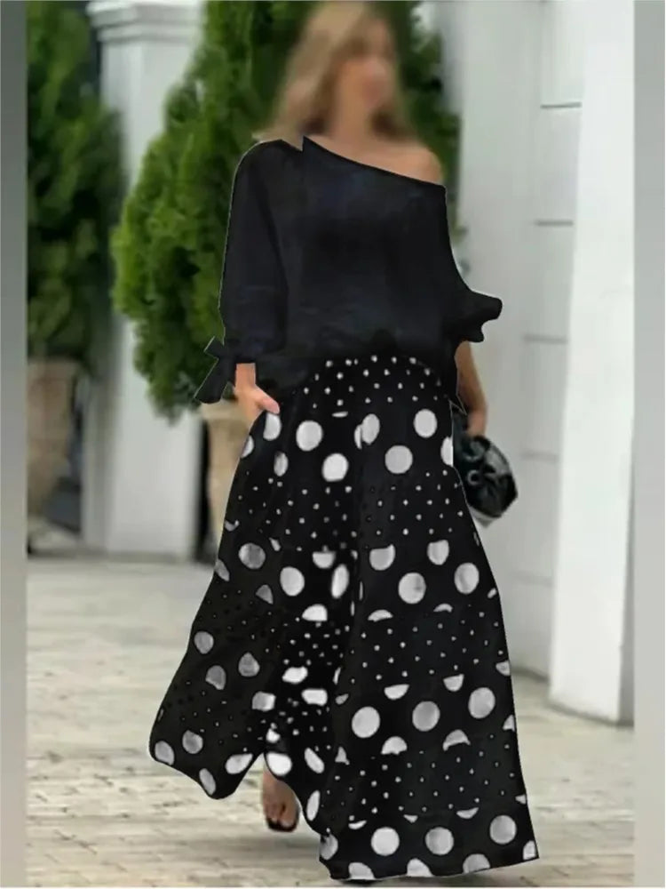 Loose Polka Dot Suit