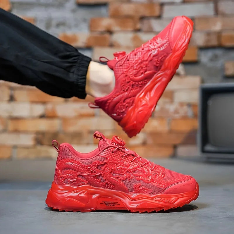 Dragon Design Chunky Sneakers