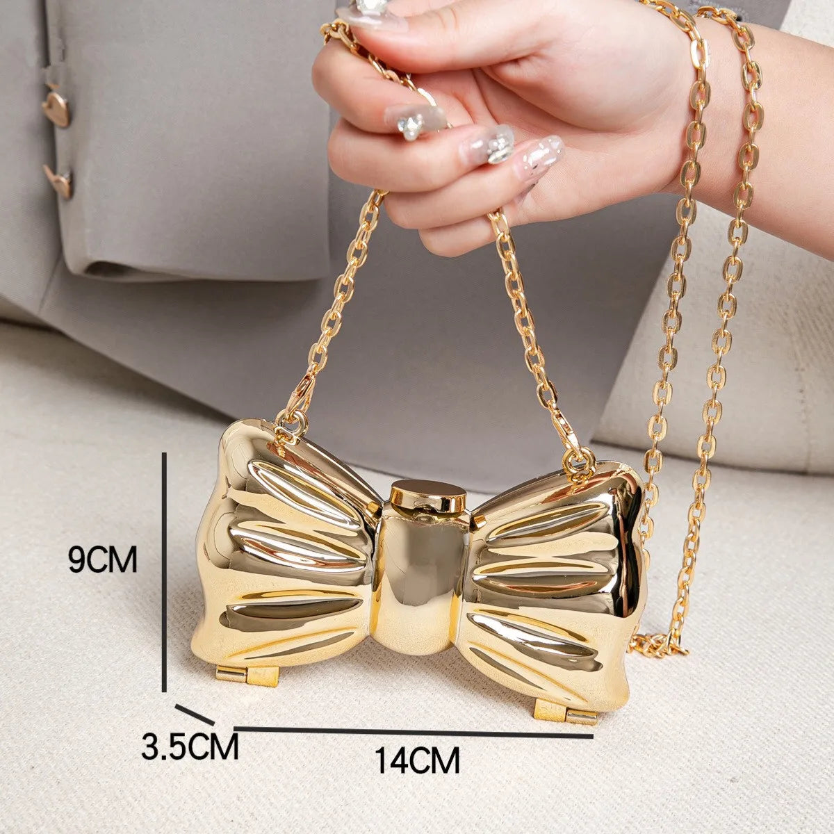 Golden Evening Round Clutch