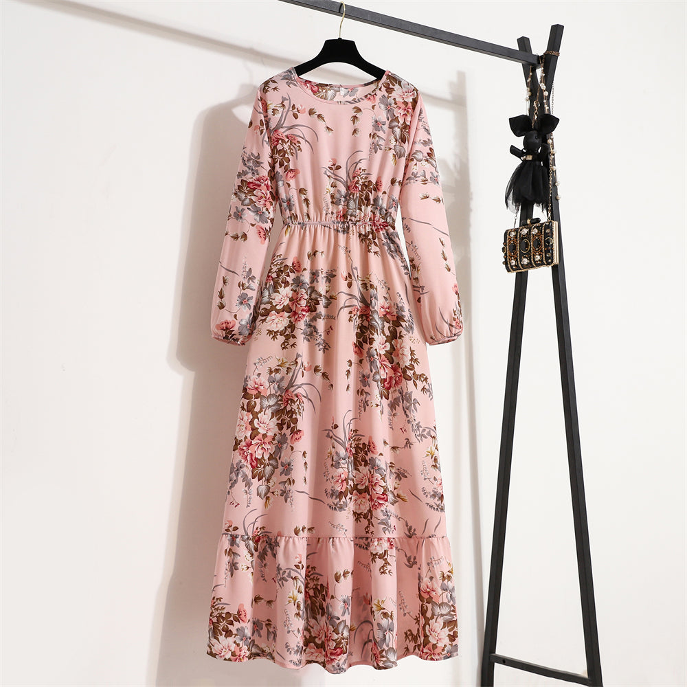 Floral Bohemian Chiffon Maxi Dress