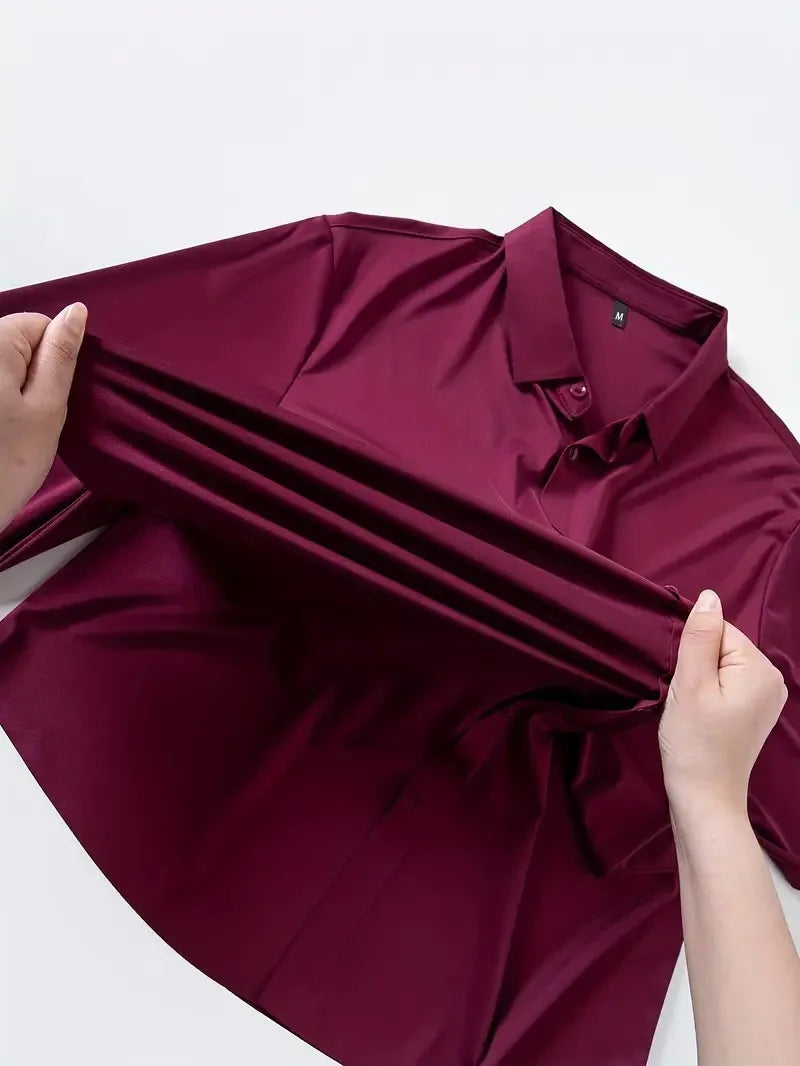 Elegant Square Collar Dress Shirt