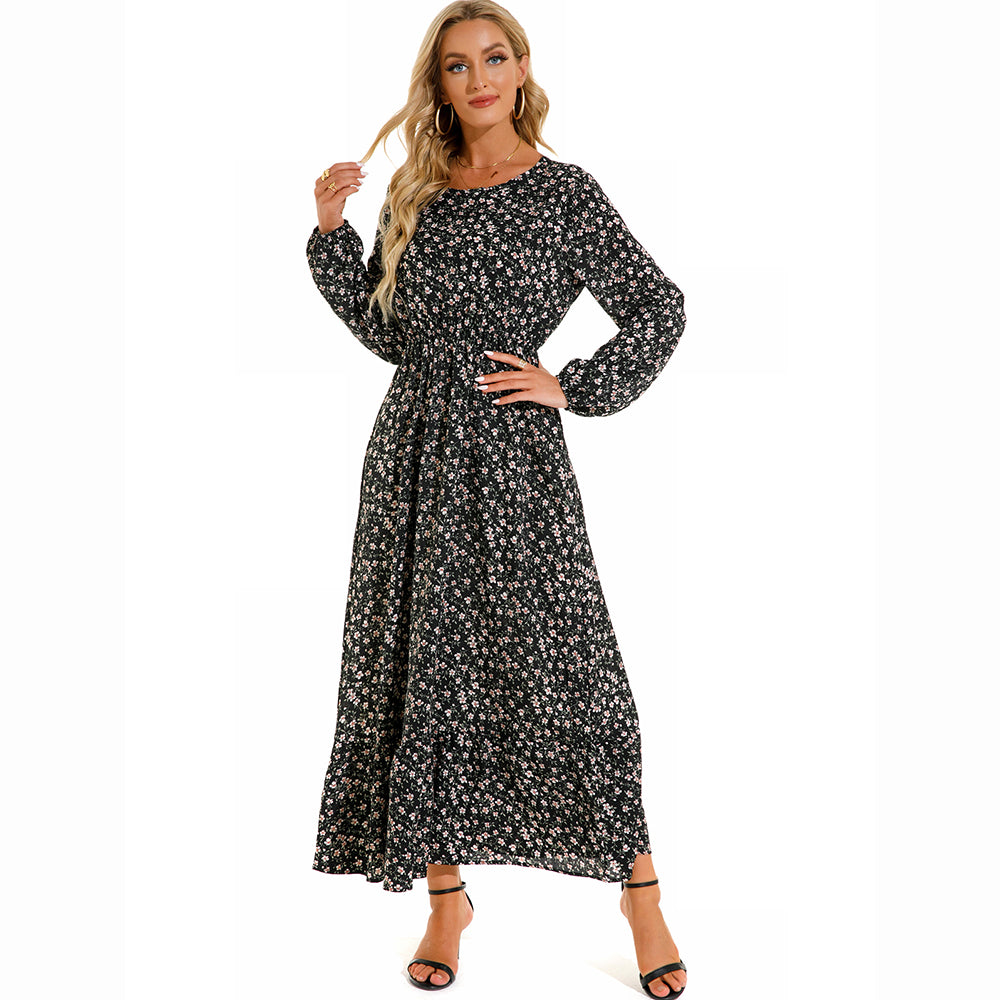 Floral Bohemian Chiffon Maxi Dress