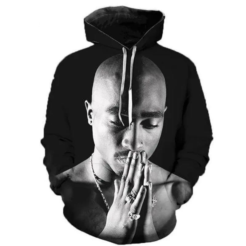 Tupac 3D Print Hoodie