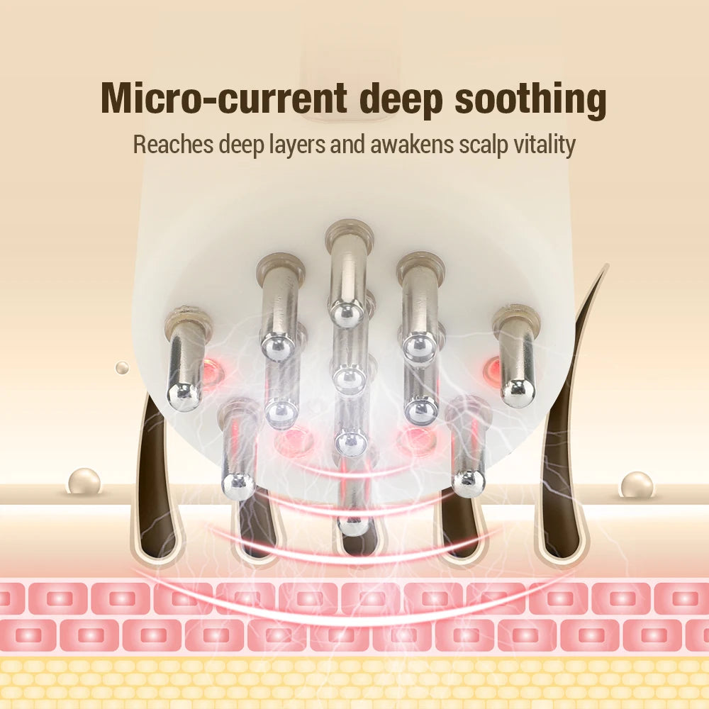 EMS Microcurrent Vibration Scalp Massage Comb