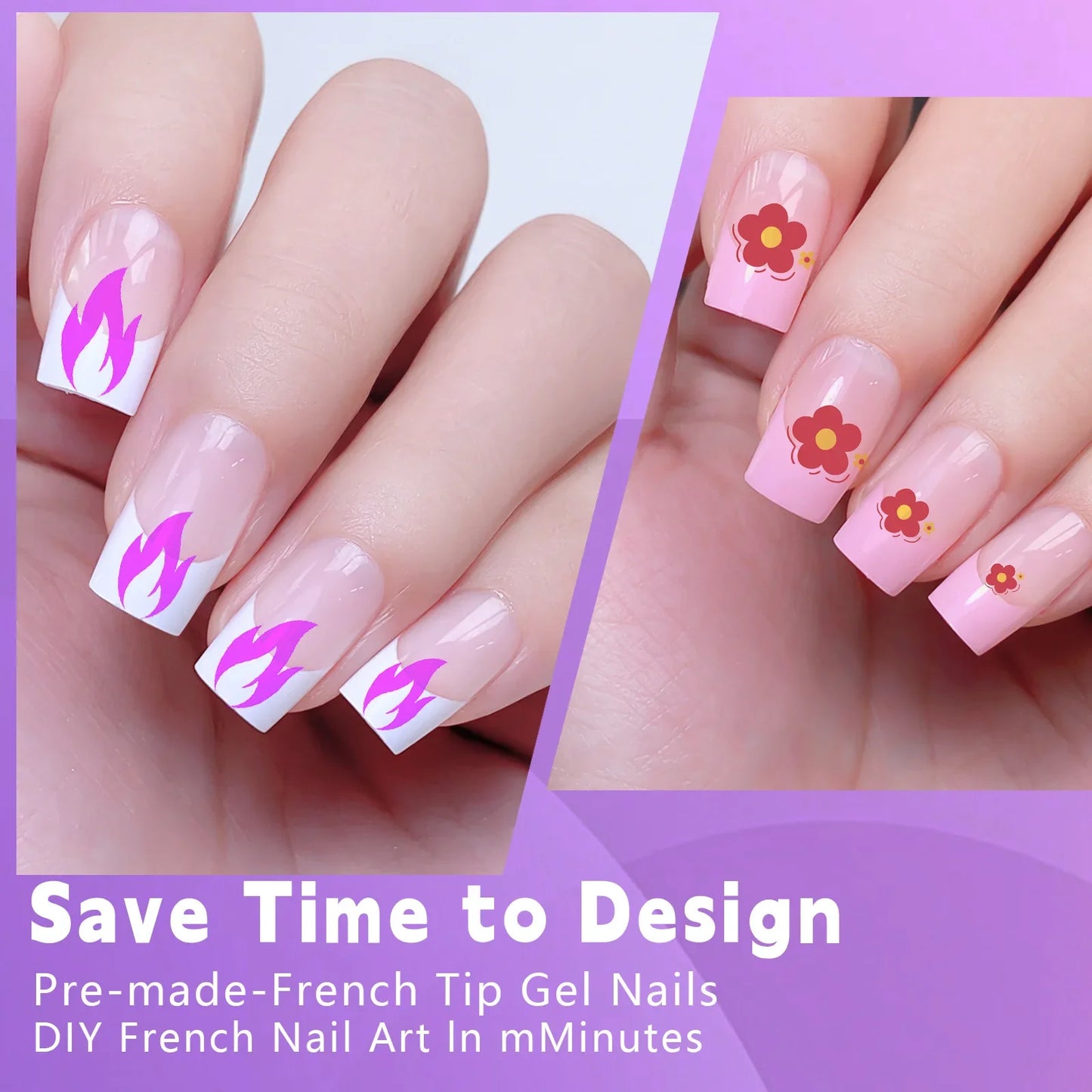 Multicolor Acrylic Nail Tips