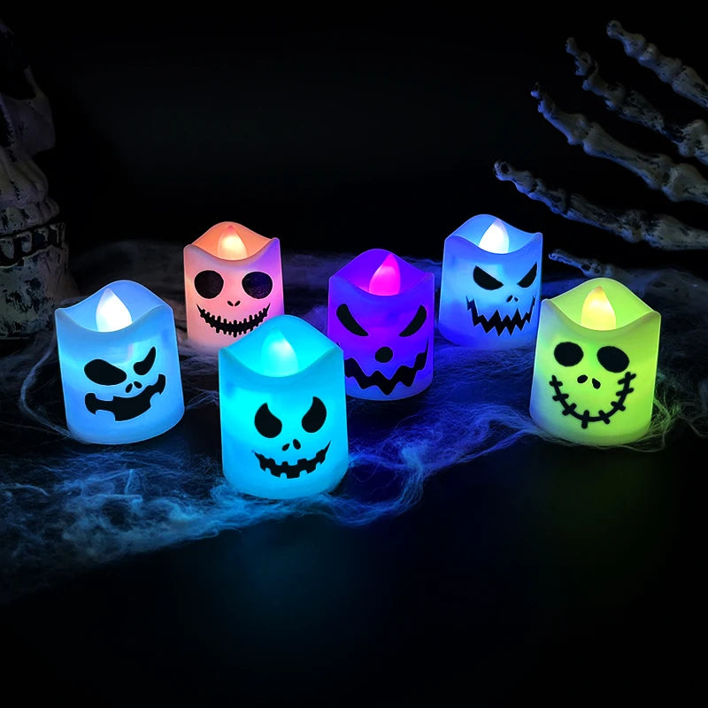 Halloween Led Ghost Pumpkin Candle