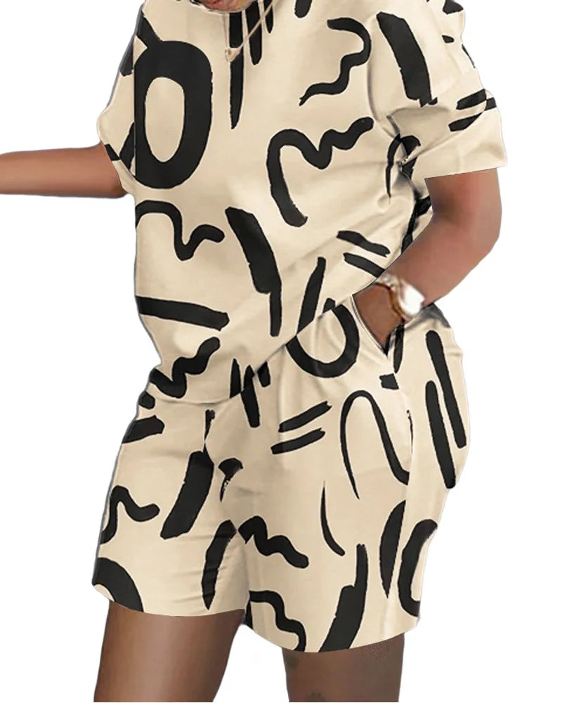 Women’s Printed Shorts Suit