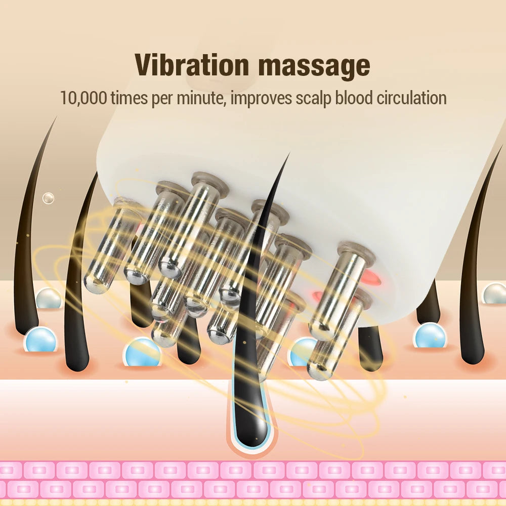 EMS Microcurrent Vibration Scalp Massage Comb