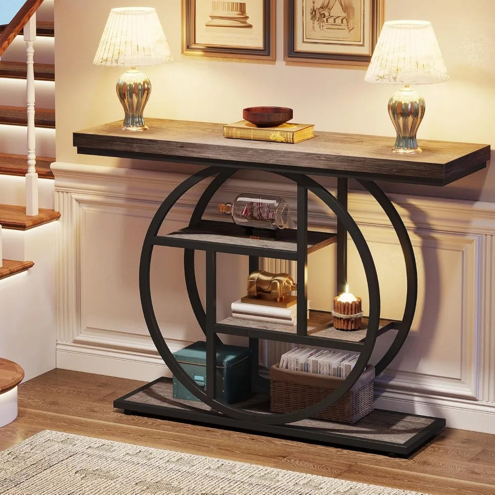 Narrow 4-Tier Storage Table