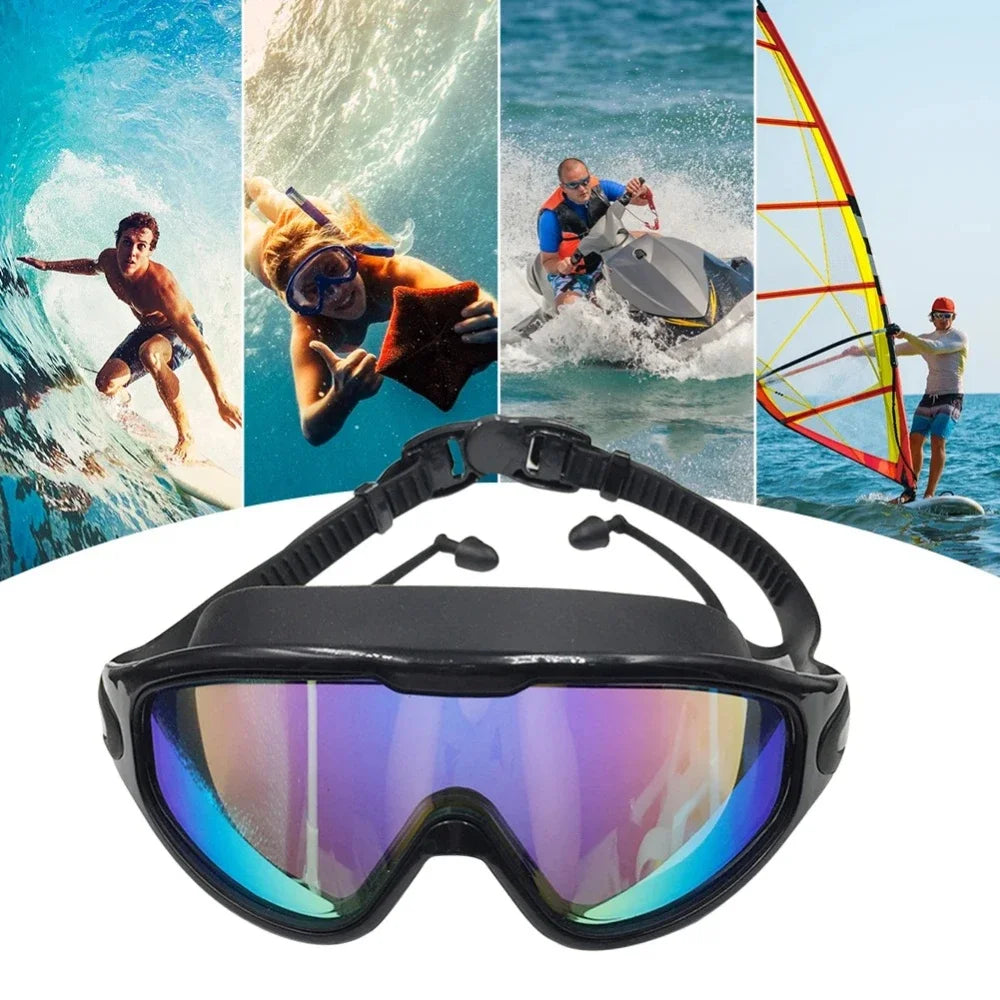 Adult Electroplated Large Frame Swimming Goggles