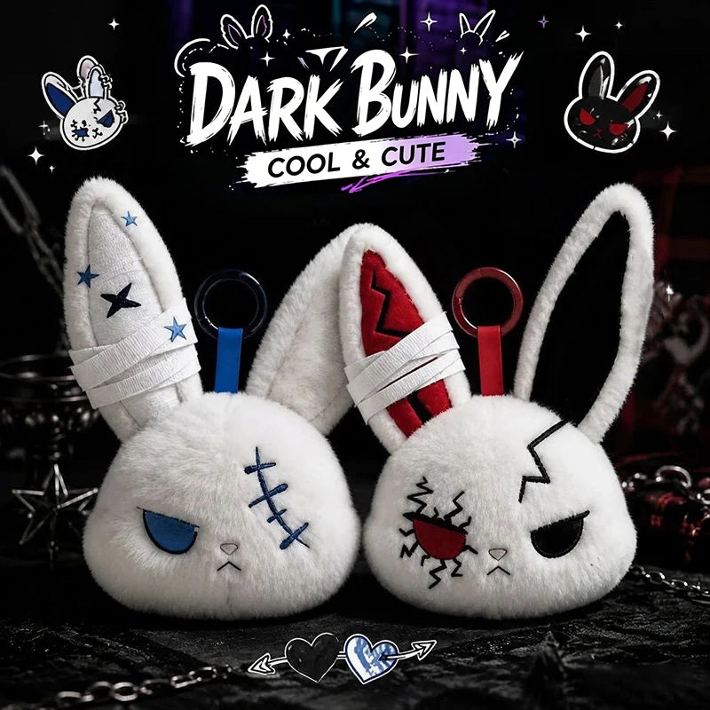Gothic Bunny Keychain Rabbit Head