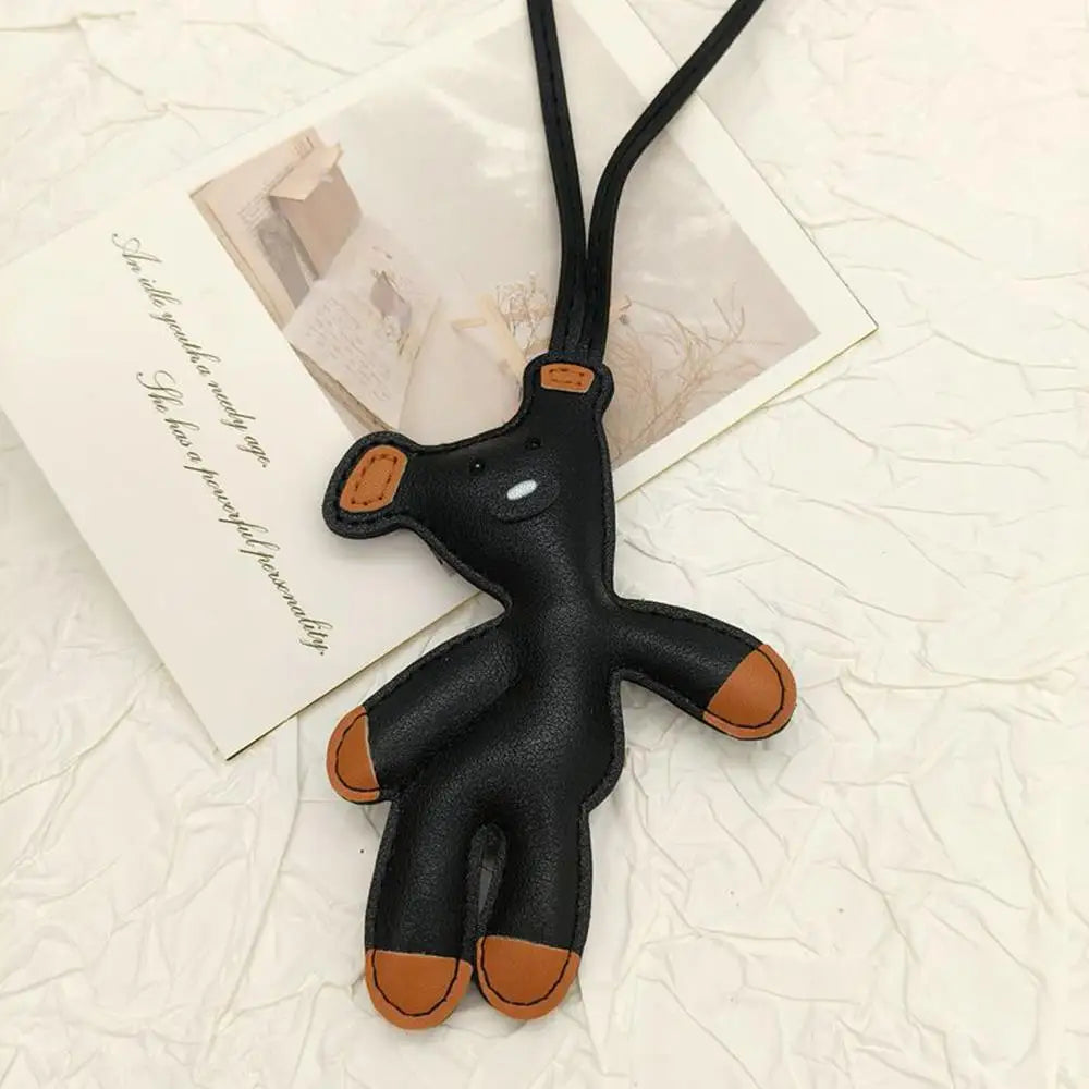 Vintage PU Bear Keychain