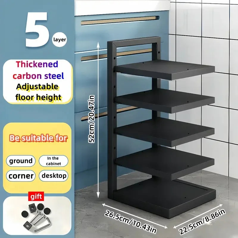 Steel Reusable Organzier Kitchen Adjustable