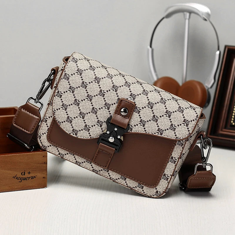 PU Leather Saddle Crossbody Bag