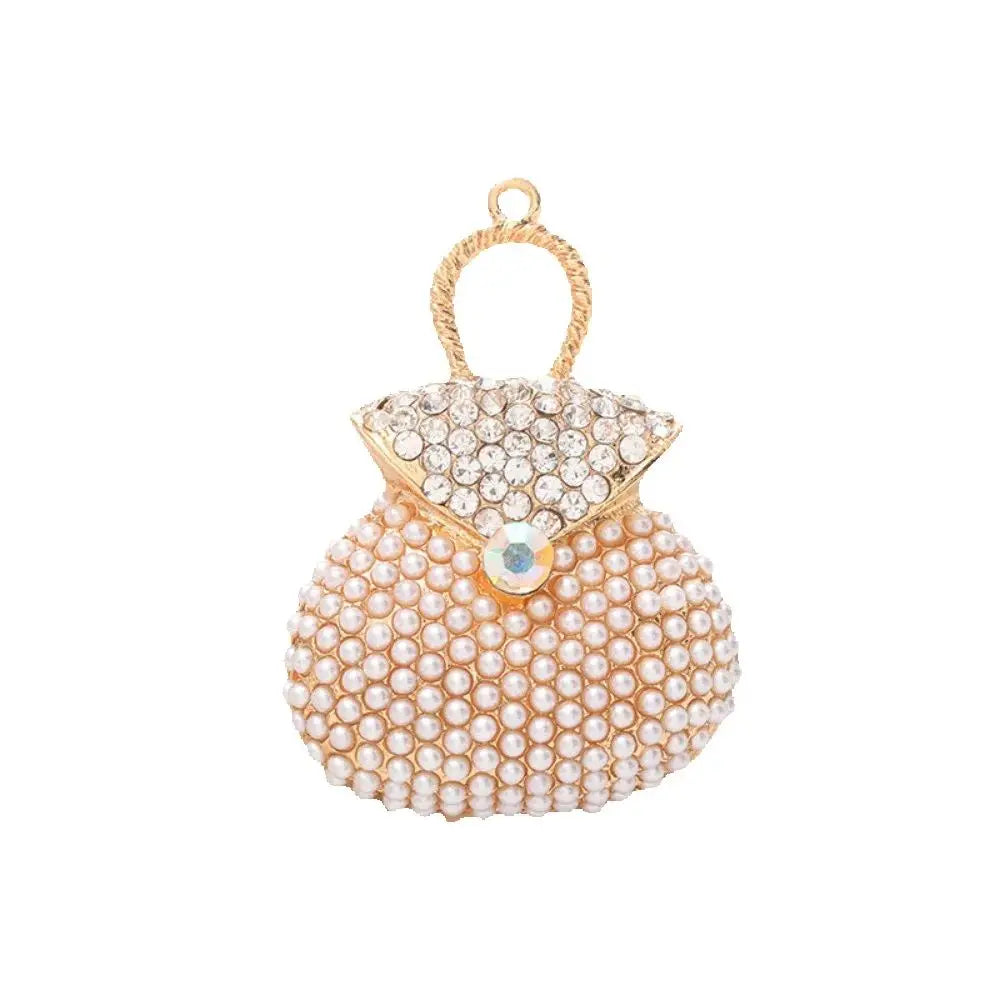 Pearl Beads Zircon Studded Key