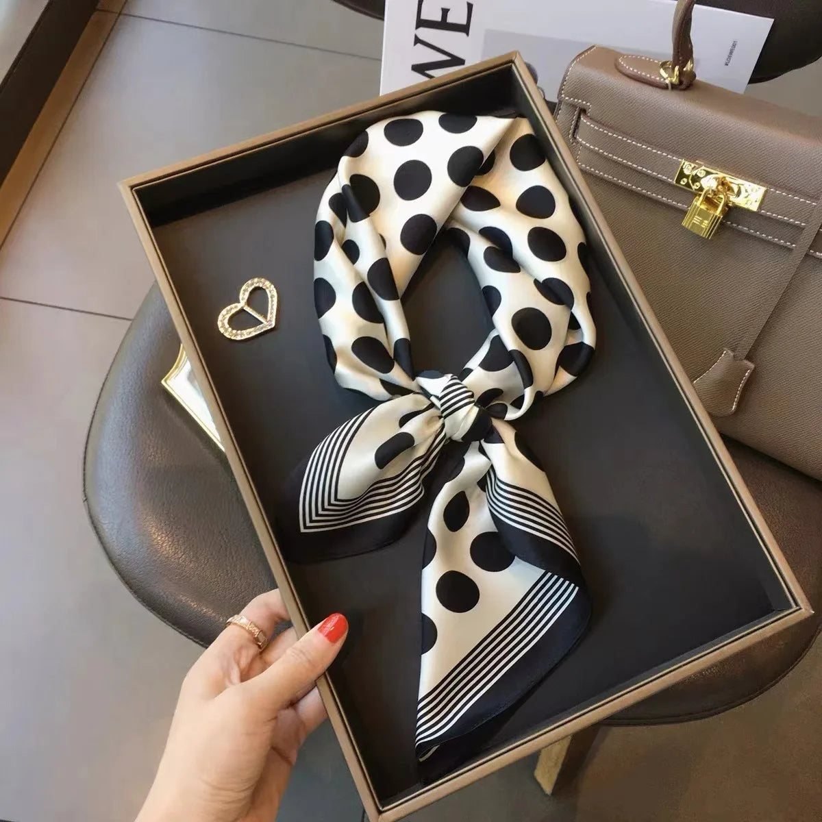 Luxury Silk Feel Square Scarf
